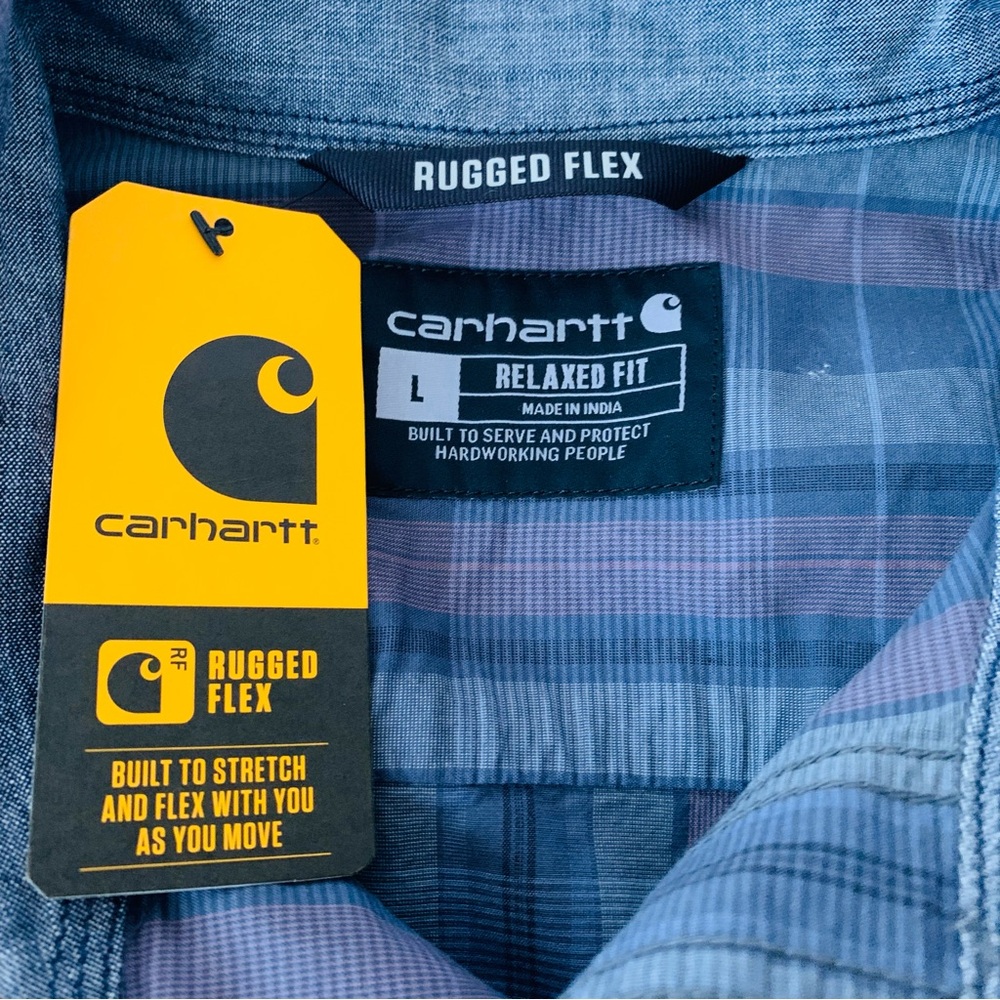 Carhartt Rugged Flex Short Sleeve Shirt Button Up NWT Large - Picture 3 of 9